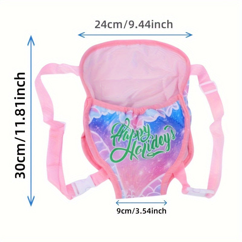 Unicorn Doll Backpack Durable Polyester for 17-18 Inch Dolls Pink & Violet