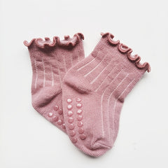 4 Pairs Non Slip Toddler Socks for Baby Girls
