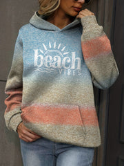Tie Dye Letter Print Hoodie Long Sleeve Sweatshirt