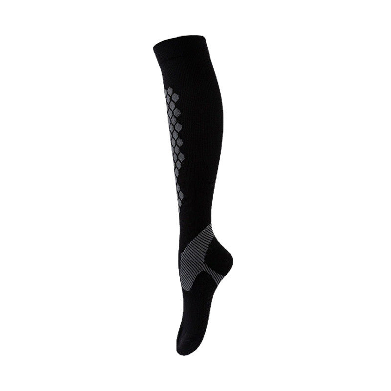 3pairs Diamond Honeycomb Calves Jump Exercise Compression Socks