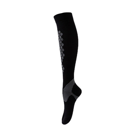 3pairs Diamond Honeycomb Calves Jump Exercise Compression Socks