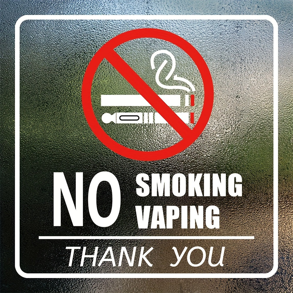 4 Pack No Smoking No Vaping Sign 15 24cmX 15 No Smoking Window Sticker Vinyl