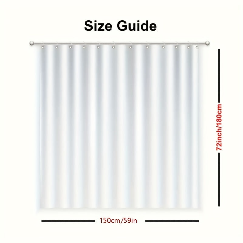 Dragonfly Shower Curtain with Hooks - Waterproof Polyester Bathroom Decor