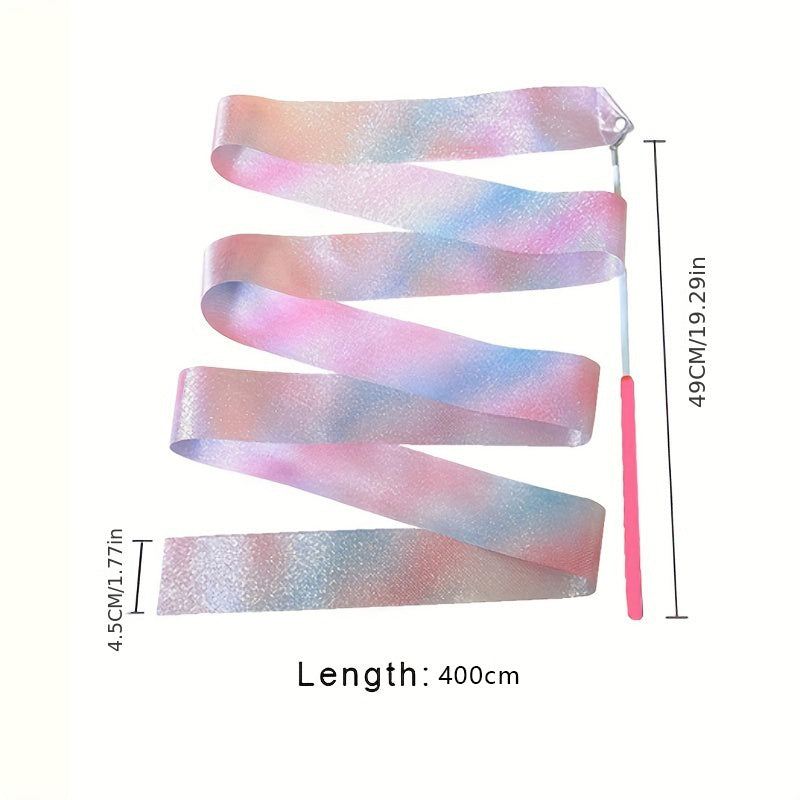 Ballet Streamer Dance Ribbon Twirling Rod Rainbow Stick