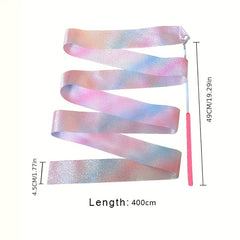 Ballet Streamer Dance Ribbon Twirling Rod Rainbow Stick