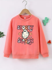Spooky Season Halloween Pullover for Girls Comfort Fit Sweatshirt