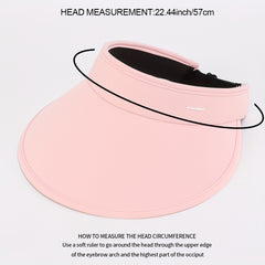Foldable Visor Hat Wide Brim UV Protection Sun Hat Summer Outdoor Beach Hats