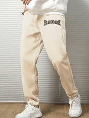 Leopard Letter Pattern Sweatpants Men s Casual Stylish Drawstring Jogger Pants