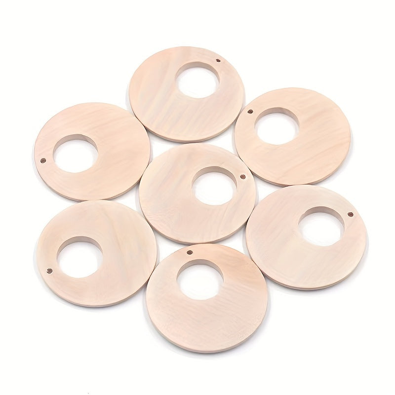 10pcs Wooden Geometric Stud Earrings
