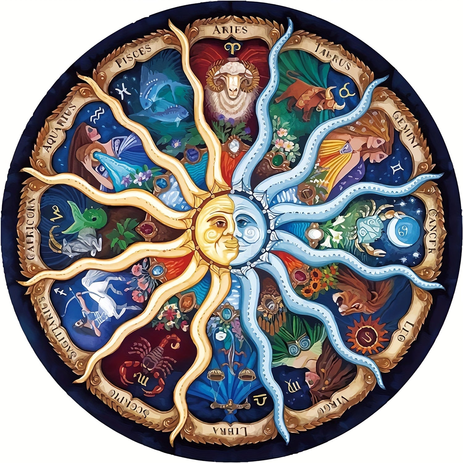 1000pcs Zodiac Astrology Jigsaw Puzzle Matte Finish Space Themed Paper Craft