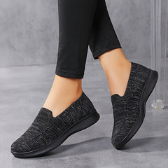 Women's Casual Slip-on Flat Walking Shoes Mesh Lightweight Work Shoes