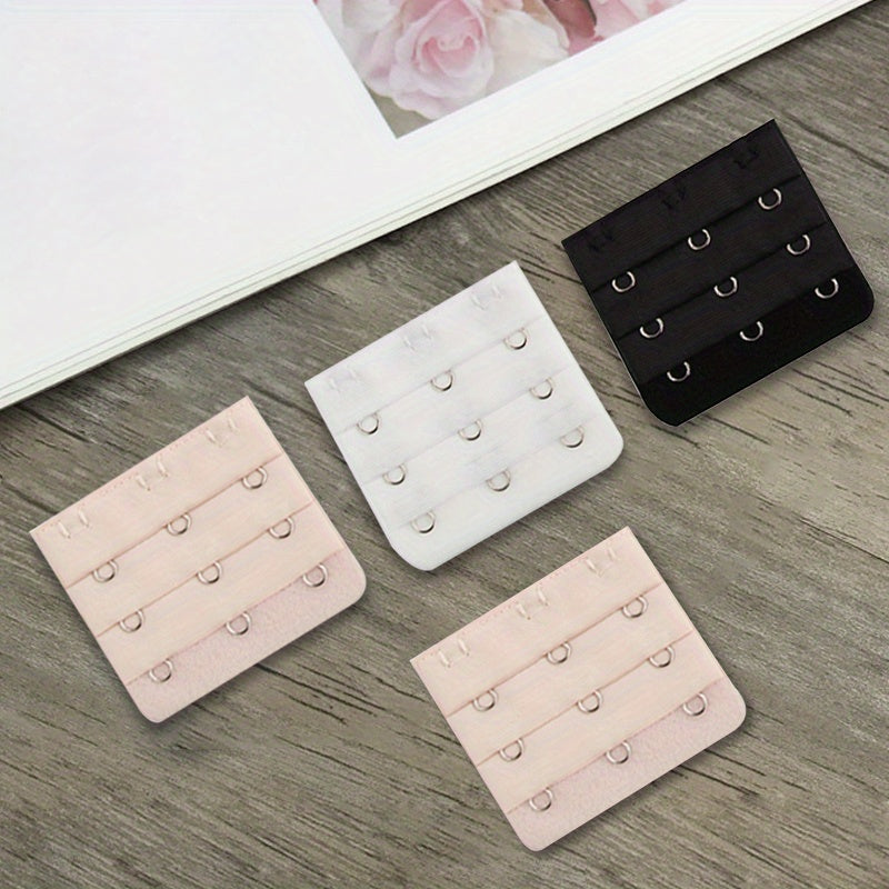 4pcs 3 Hooks Bra Strap Extenders Adjustable Comfort Band