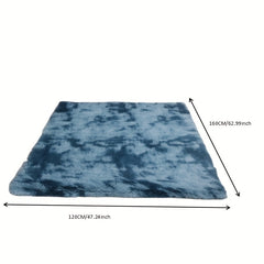 Tie Dyed Area Rug Soft Fluffy Shag Carpet
