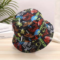 Graffiti Print Fisherman Sun Hats Lightweight Travel Hats