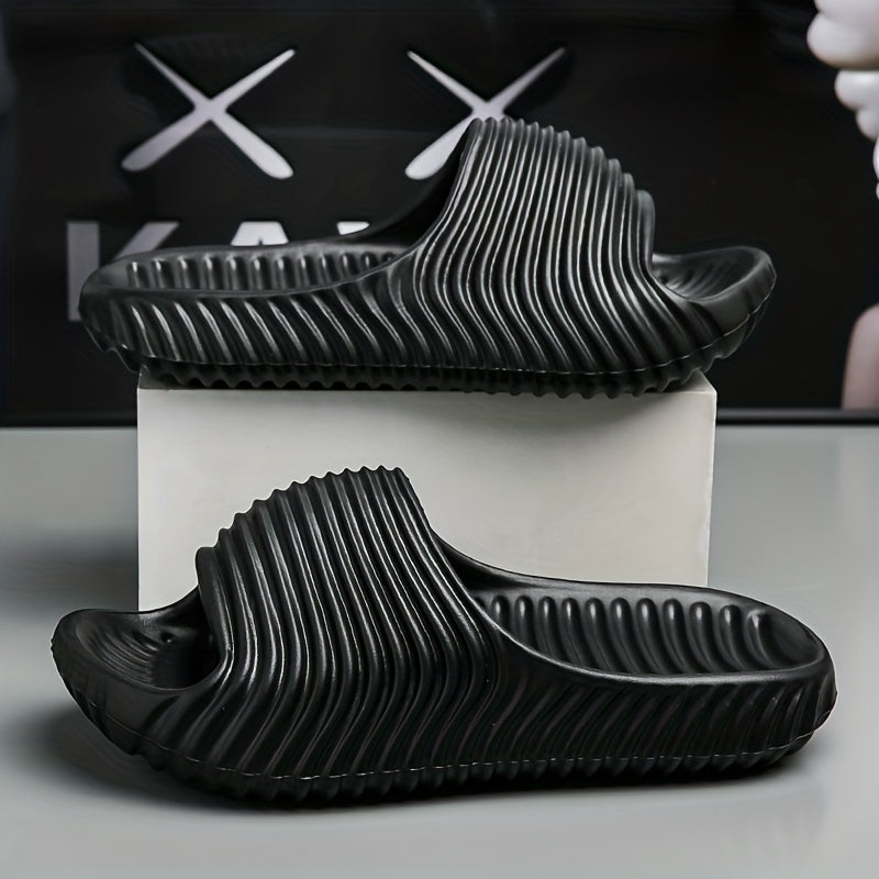 Men's Lightweight Non Slip Open Toe Quick Drying Slides