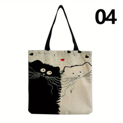 Cat Pattern Tote Bag - Travel and Work Essential