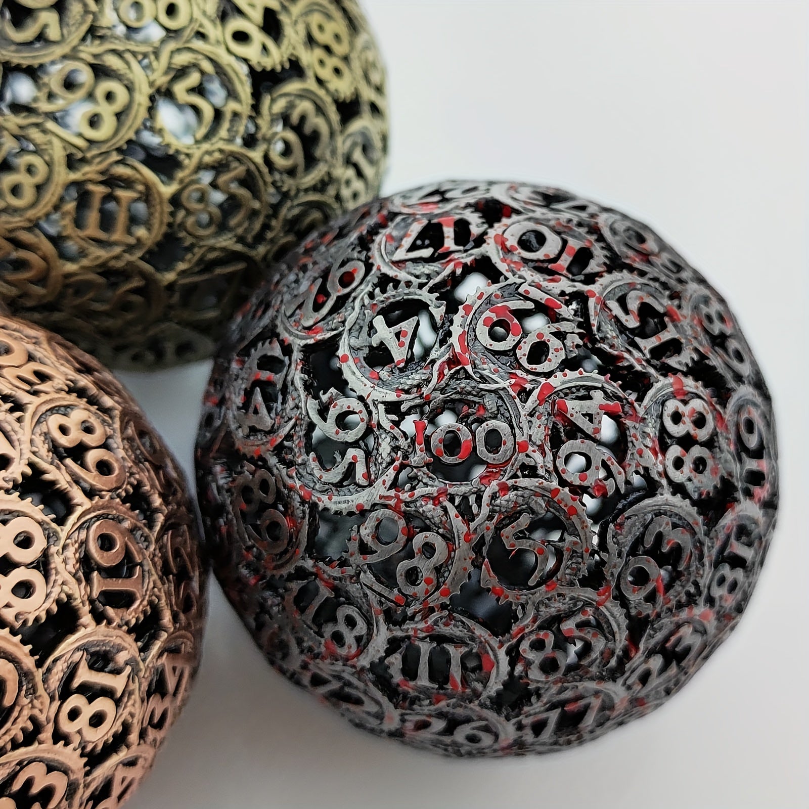 Metal Dragon Hollow D100 Sided Dice
