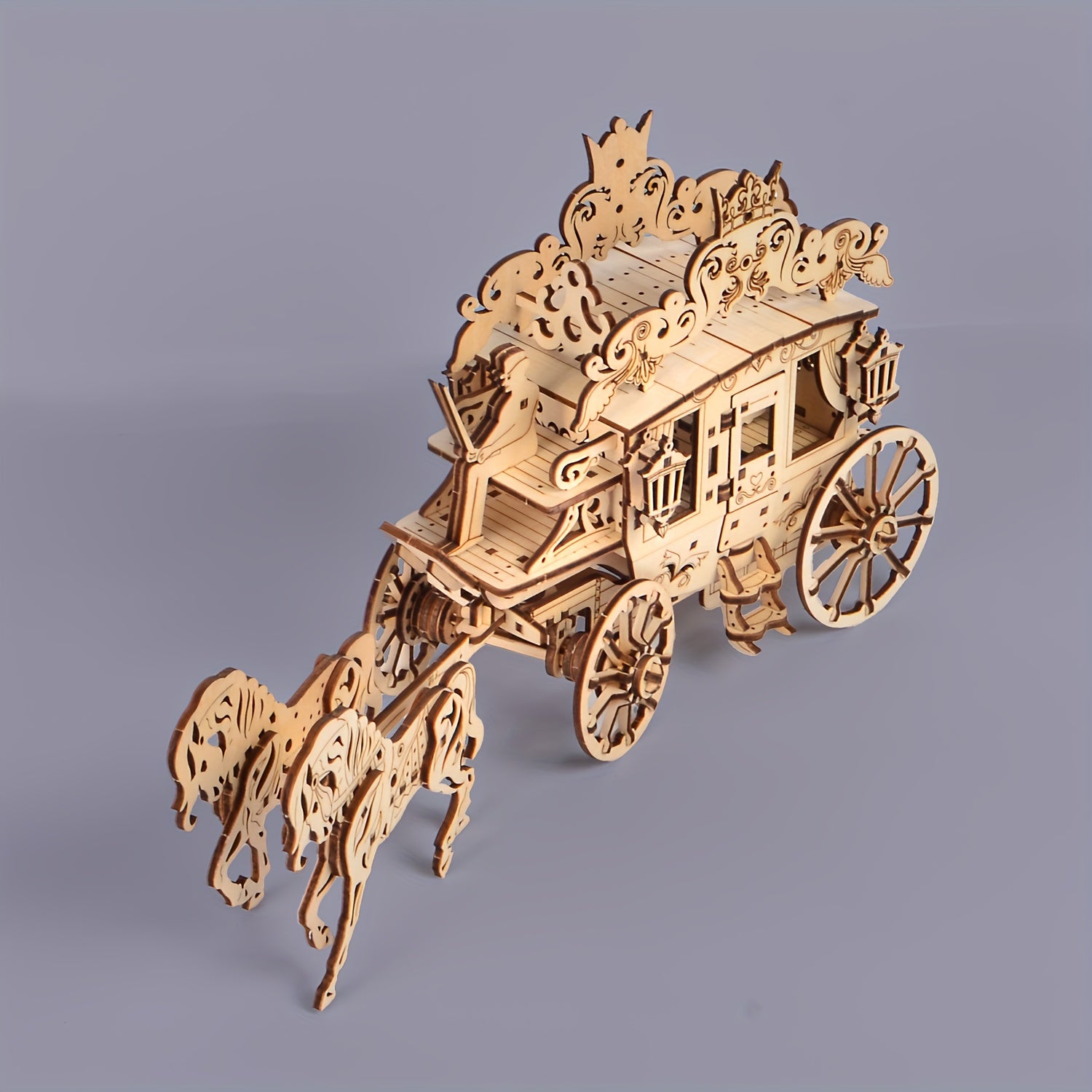 3D Wooden Puzzle Kit Enchanted Carriage Journey 214pcs