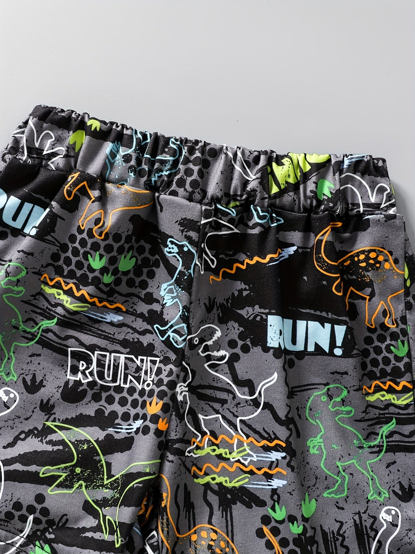Boys Girls Casual Dinosaur Tank Top & Shorts Set for Summer
