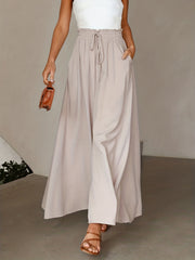 Ruched High Waist Loose Drawstring Pants