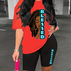 Colorblock Lounge Set & Cozy Shorts Women's Loungewear