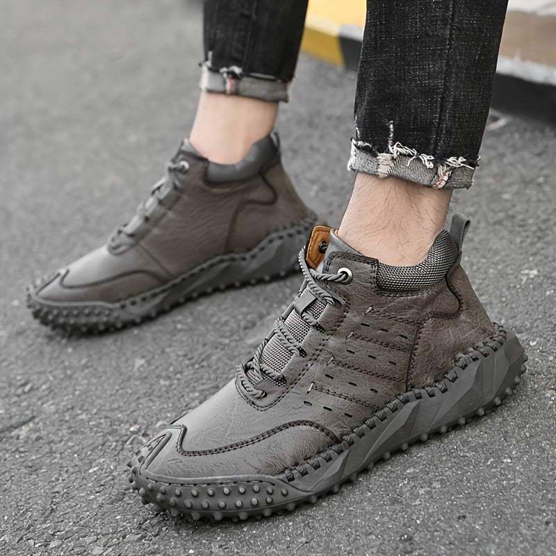 Men's Retro Stitch Ankle Boots for Outdoor Climbing
