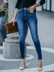 High Rise High Waist Curvy Skinny Jeans Women's Denim