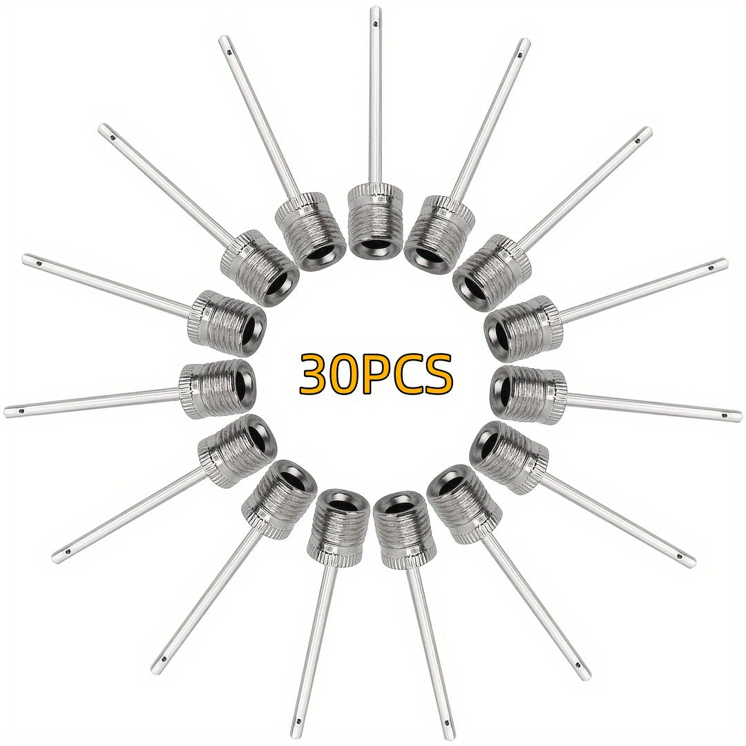 30pcs Ball Pump Inflation Needle Stainless Steel Air Pump Needles