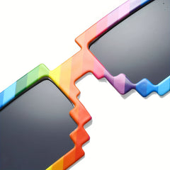 Y2K Rainbow Mosaic Sunglasses UV400