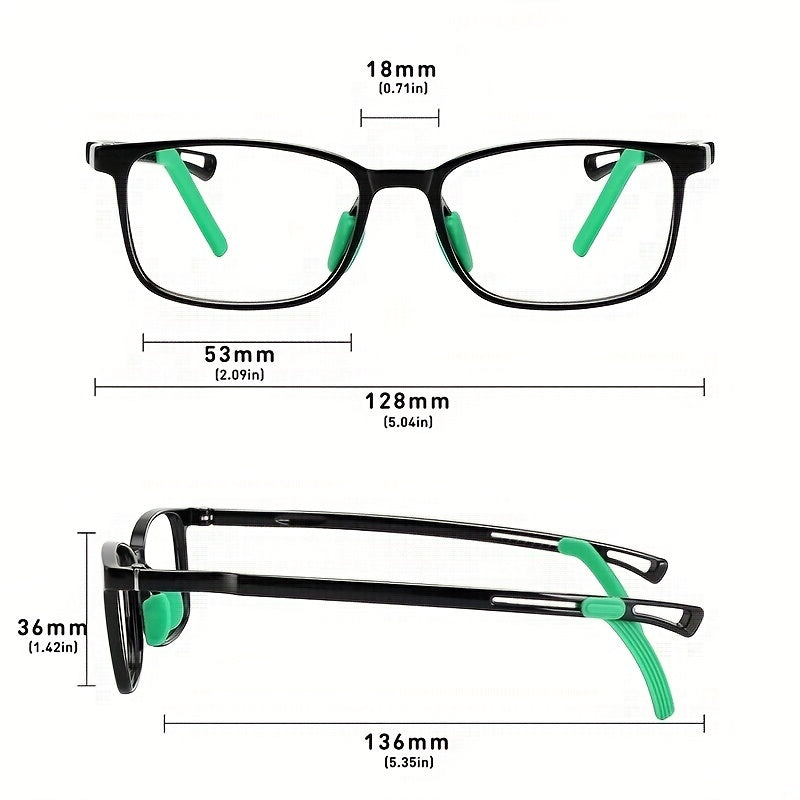 Light Blocking TR90 Frame Glasses UV Protection for Girls