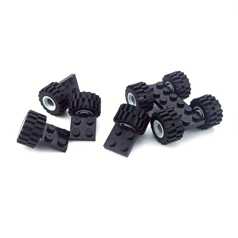 48/80pcs Building Blocks Mini Wheel Tire Set Car Tire Construction Blocks