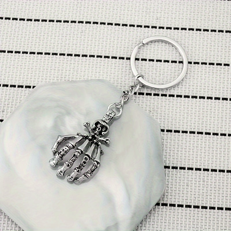 Skull Palm Keychain Keyring Halloween Gift Men Women