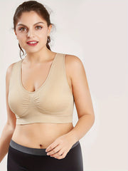 Plus Size Sports Bra Seamless Wireless Running Yoga Bra