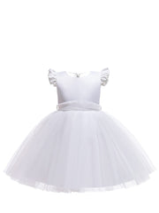 Christmas Girls Solid Party Dress