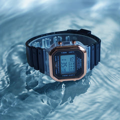 Boys Square Sports Luminous Alarm Multifunctional Watch