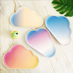 8pcs Rainbow Cloud Disposable Paper Plates for Parties & Weddings