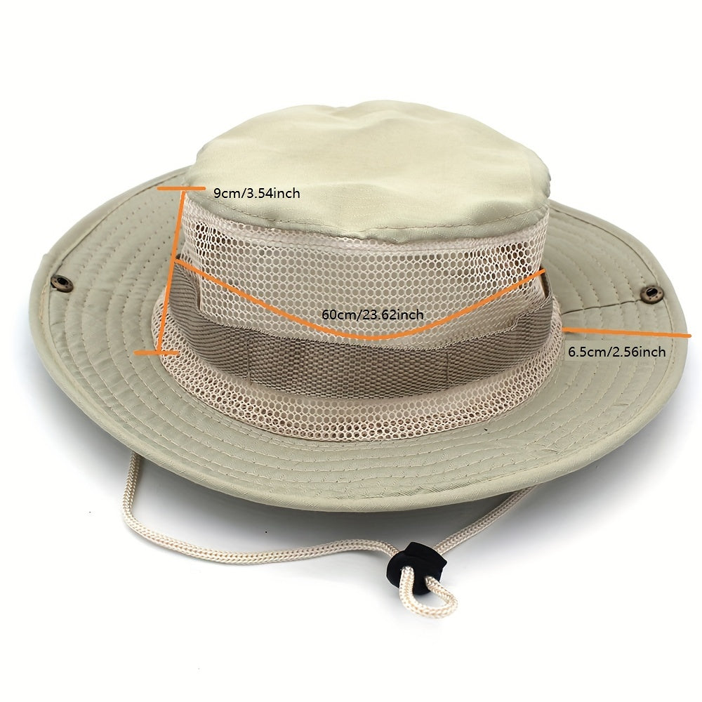 Camouflage Fisherman Hat Mesh Visor Hat Round Brimmed Hat