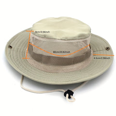 Camouflage Fisherman Hat Mesh Visor Hat Round Brimmed Hat