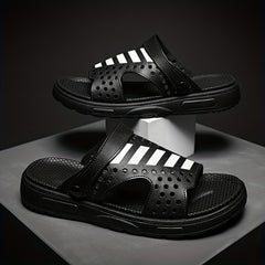 Men's Hollow Out Non Slip Platform Slides Comfortable Cloud Slides