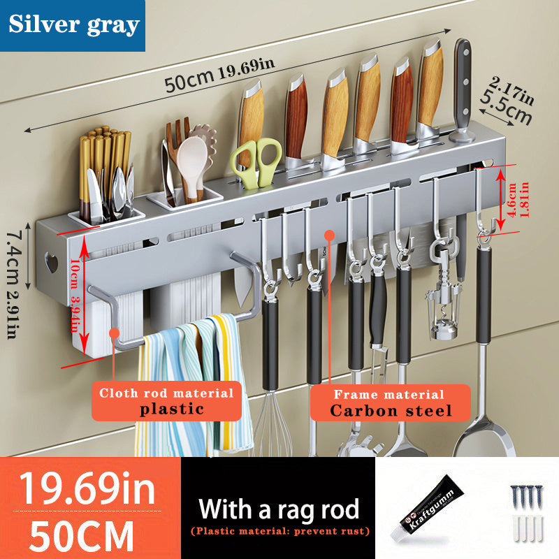 Kitchen Holder No Drilling Multifunctional Cutlery Storage Rack