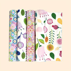 4pcs Fat Quarters Cotton Floral Pattern Quilting Fabric Sheets