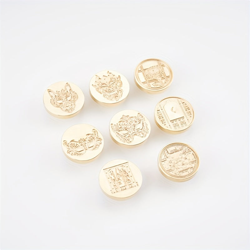Brass Seal Carved Window Flower Pattern for Gift Packaging