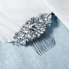 Vintage Rhinestone Insert Comb Alloy Hair Comb Retro Hair Accessories