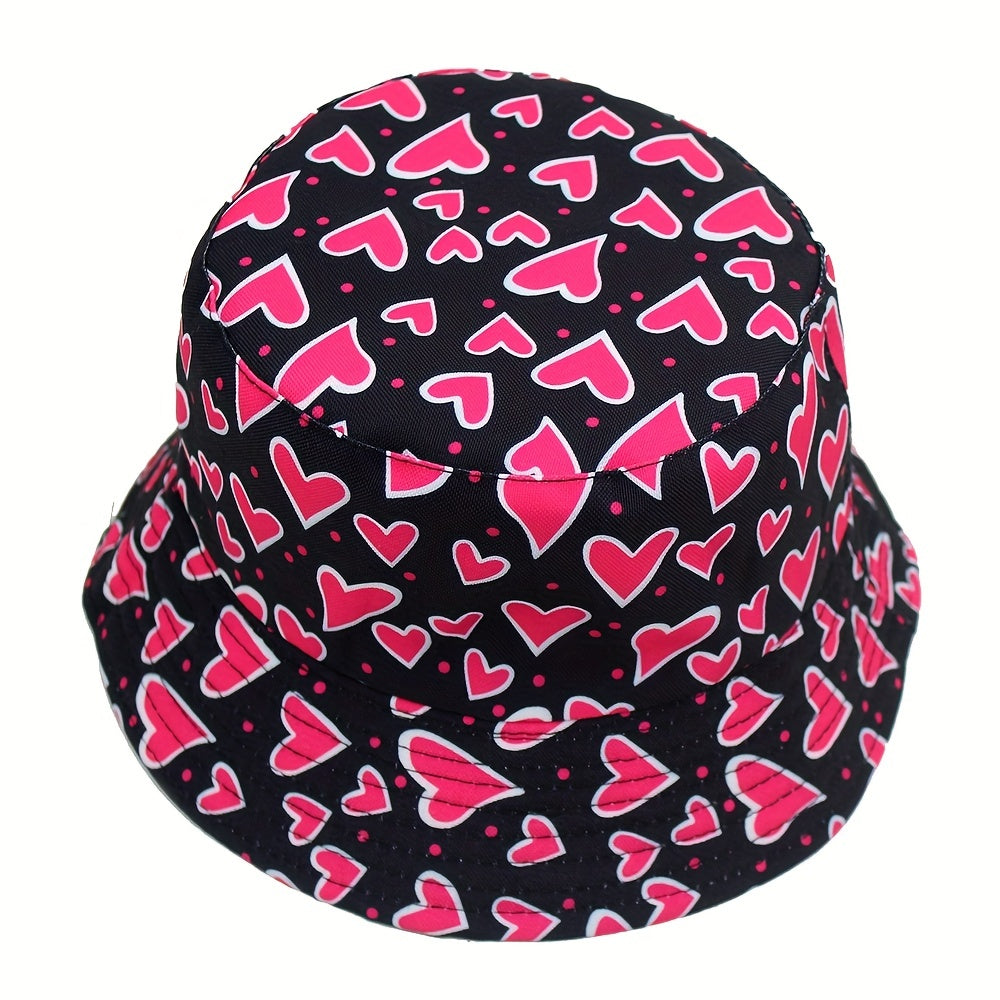 Love Graffiti Fisherman Hat Double-sided Wearing Sun Hat