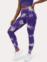 Tie Dye High Waisted Plus Size Yoga Leggings
