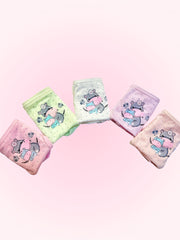 5pcs Little Girl's Cartoon Print Mixed Underwears Set