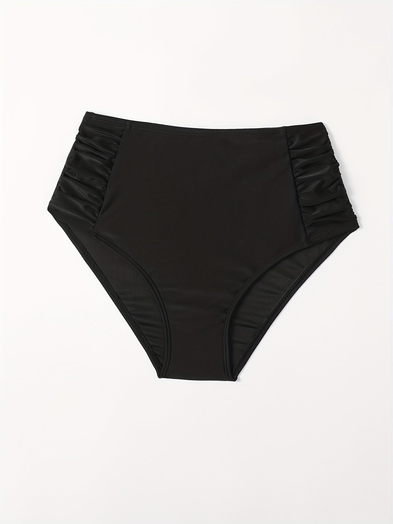 High Waist Bikini Bottom Ruched Beachwear Bottom Women's Swimwear