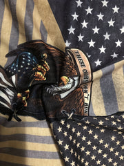 Eagle Flag Print Men's Round Neck Sweatshirt for Autumn Winter