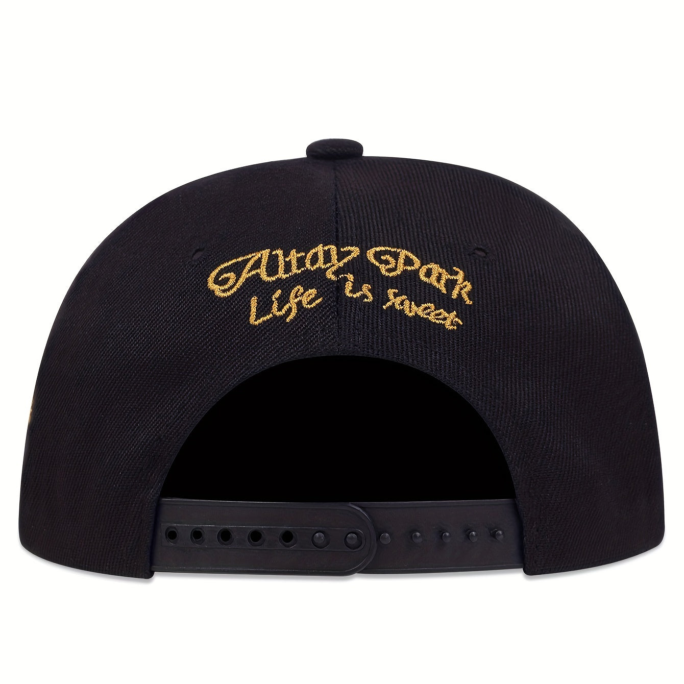 Golden Crown Embroidery Snapback Hat Lightweight Baseball Cap Adjustable Golf