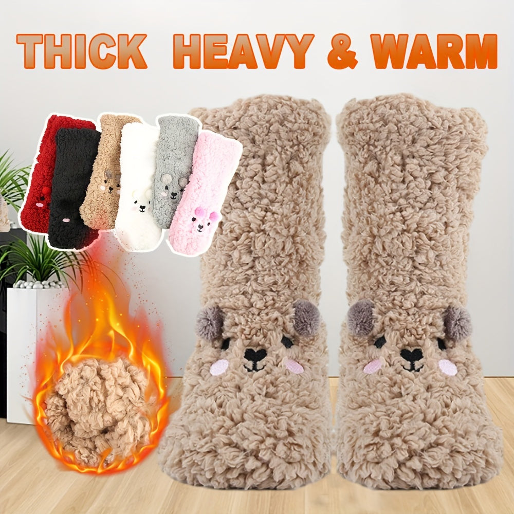 Women's Cartoon Fleece Lined Warm Socks